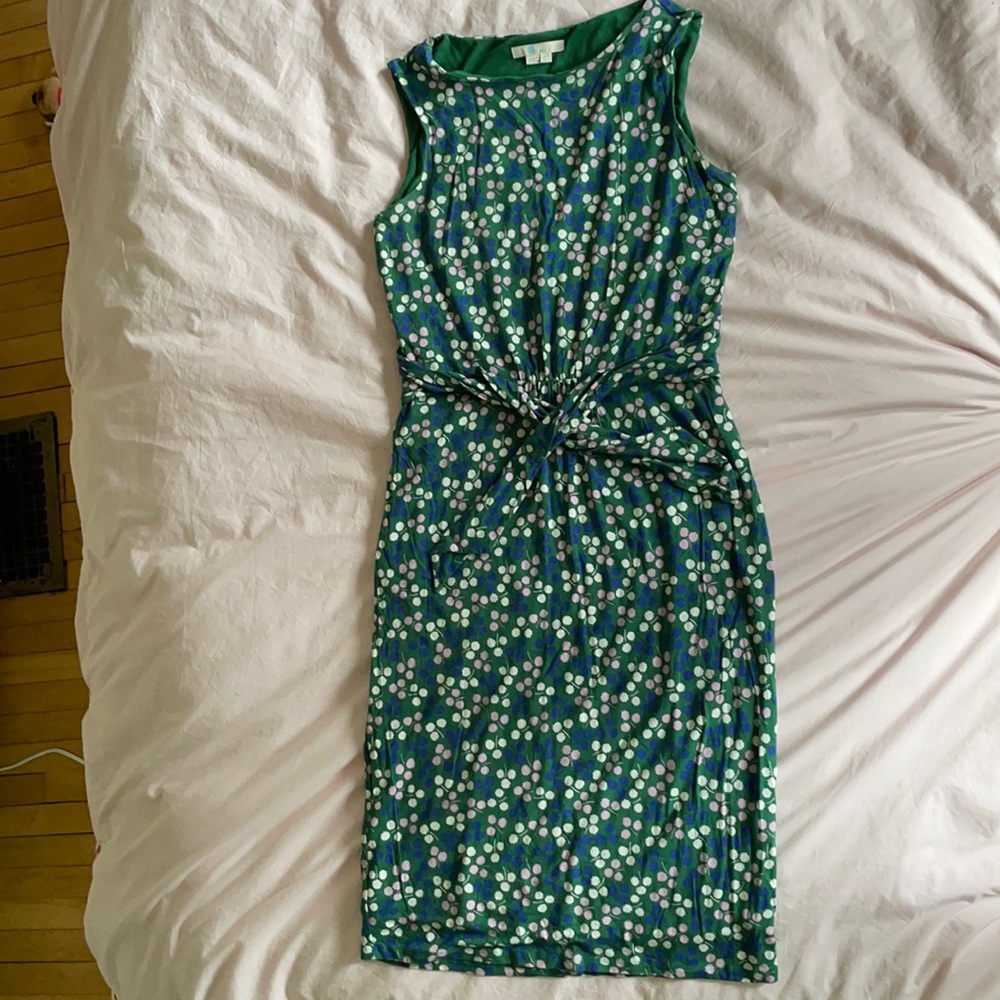 Boden green fitted midi dress 6